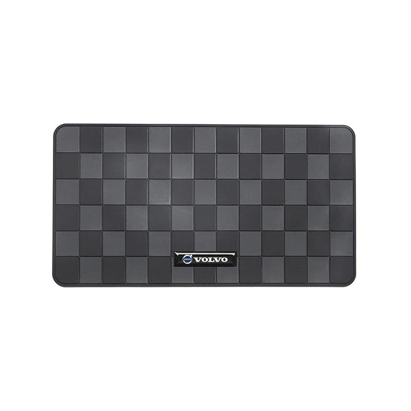 bku10 Checkerboard Car Dashboard Mat for Volvo XC60 XC90 S60 S90 V60 V90 XC40 Ornament Anti-slip Pad Car Interior Accessories