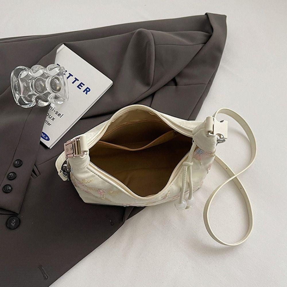 Canvas Hanfu Embroidery Handbag Embroidered Cheongsam Bag Retro Chinese Style Handbag  Wedding