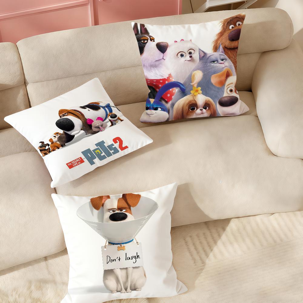 Cute Movies THE SSECRET LLIFE OF PPETS Pillow Case Suitable For Bedrooms Living Rooms Cars Home Decoration