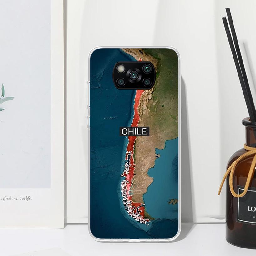 Chile Flag Phone Case For Xiaomi Poco X7 X6 X5 M7 M8 Pro F7 Ultra Redmi 15C 15 13C 13 12C 12 10 10C 10A Art Fundas Poco X7 X6 X5