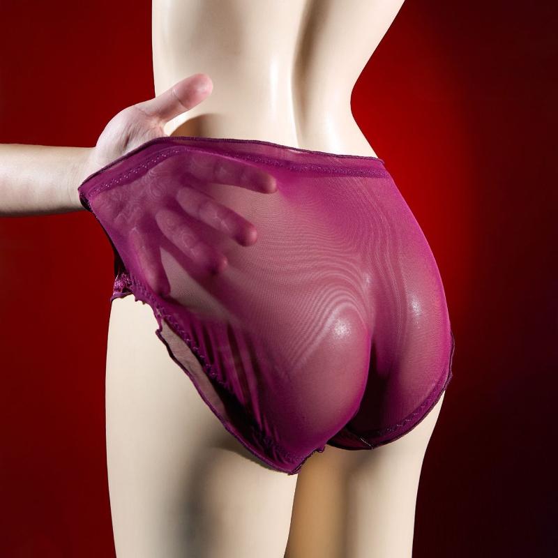 Мужское Сексуальное Нижнее Белье Sissy Кружево Трусики Сетчатые Сатиновые Дышащие Чехол Отделяющий Пулю Мешочек Трусы Прозрачные Трусы