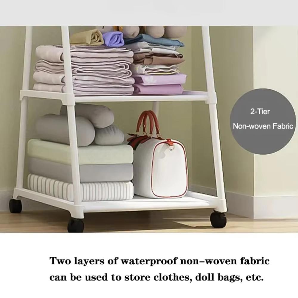 Simple Clothes Drying Rack Floor Hanger Triangle Clothes Hangers Household Bedroom Clothess Hanger For Bedroom With Wheels