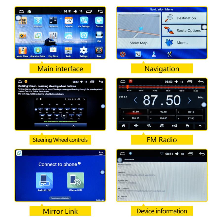 9" Android 6.0 2-DIN 1080P GPS WiFi MP5 VW Плеер