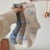 Fish-carrying Kitten Socks for Women In Autumn and Winter, Woolen Wool Socks with Thickened Animal Cover, Warm and Cute Women's Socks