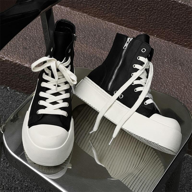 Высокие туфли на платформе с запахом молока, мужские, для пары, с большой головой, универсальные, для поездок на работу, повседневная спортивная обувь 77326-J