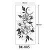 Women Sexy Temporary Tattoo Stickers Black Roses Pattern Full Flower Design Used for Arm Body Art Big Large Fake Tattoo Stickers