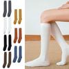 Women's Cotton Knee High Socks, Casual Solid Color Knit Knee Socks Mutiplecolors