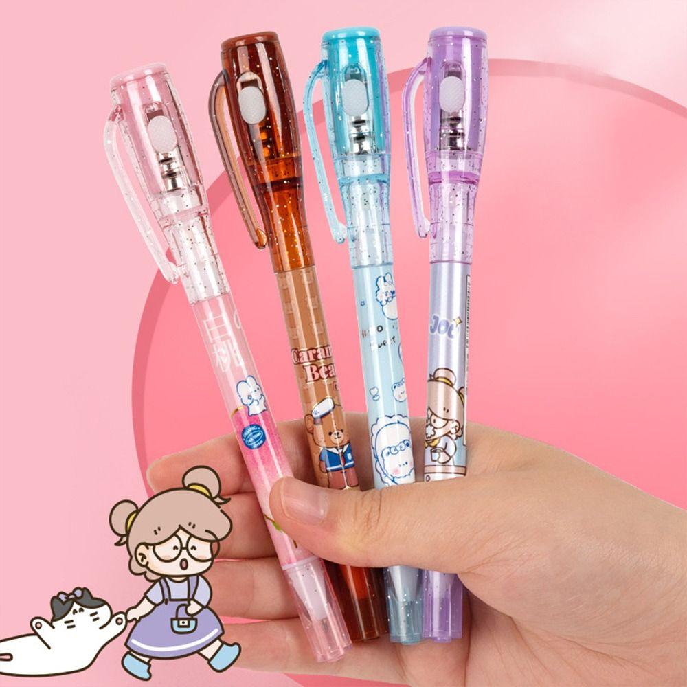 Led UV Lamp Cute Invisible Marker Mysteriously Disappearing Secret Message Pen  Memo Pen
