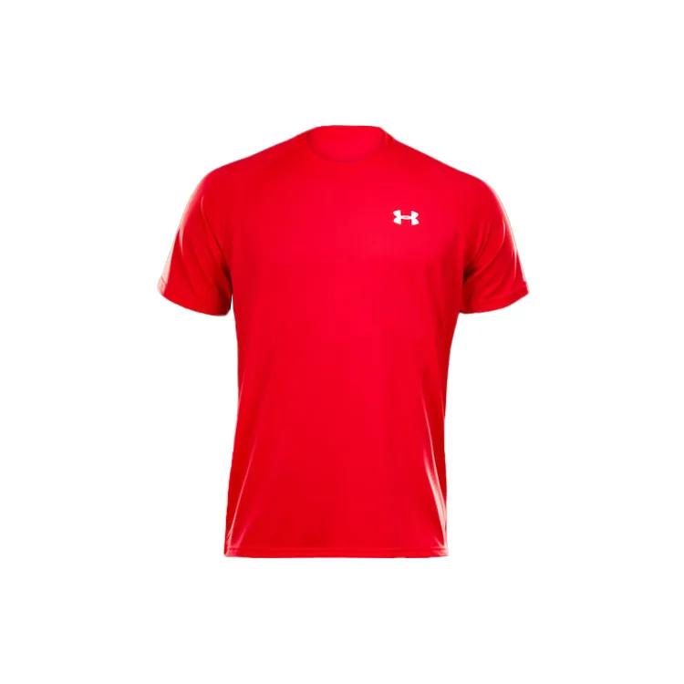 Under Armour Crew Neck Loose Fit Straight Fit Short Sleeved T Shirt Men's Red (Unisex) T-Shirts 1228539 600