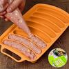 Silicone Sausage Maker - Food Grade, DIY Handmade Ham Baking Mold, Rectangular Shape with Individual Cavities for Perfect Meat Strips