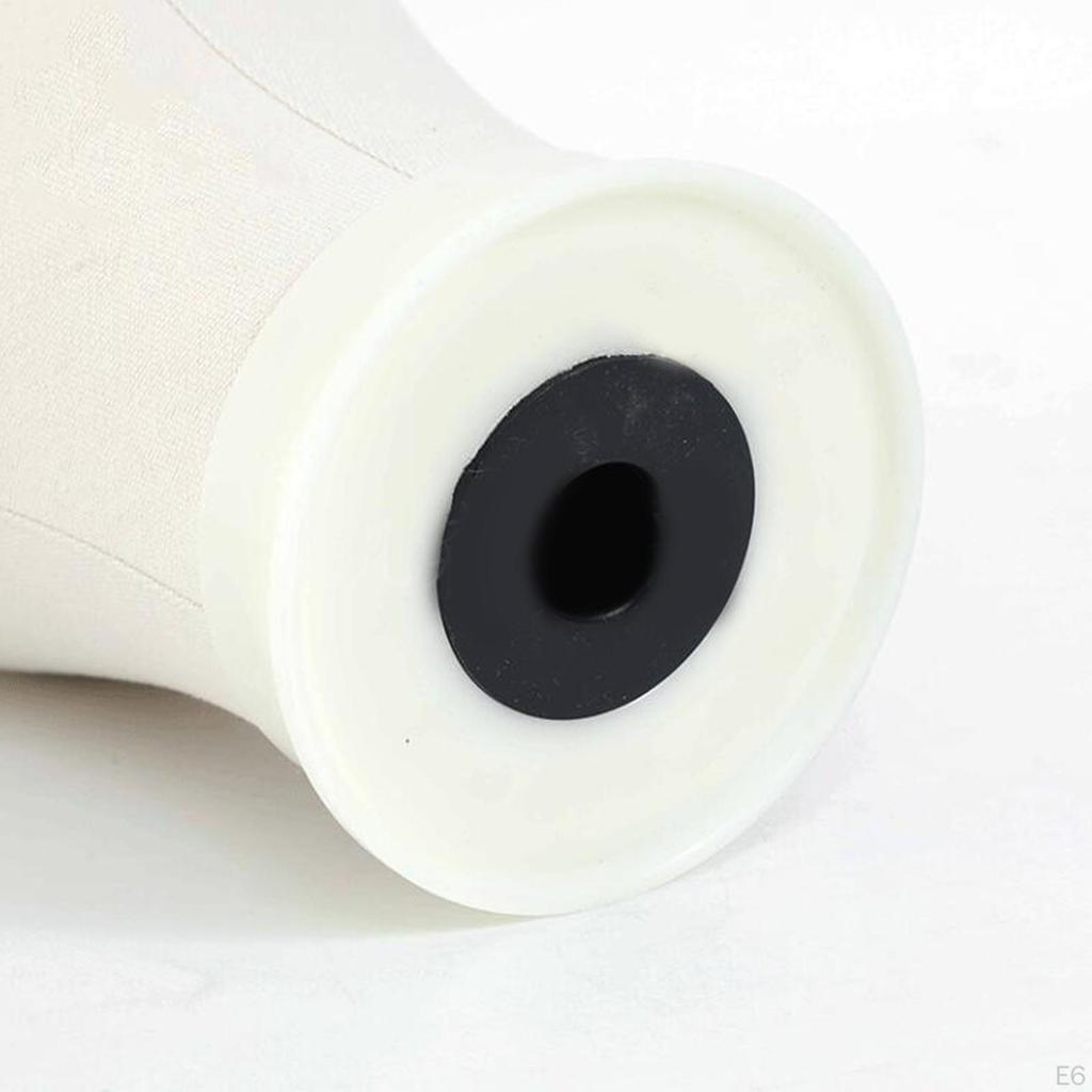 Холст манекен голова кукла подставка для парика с монтажными отверстиями для изготовления париков для наушников