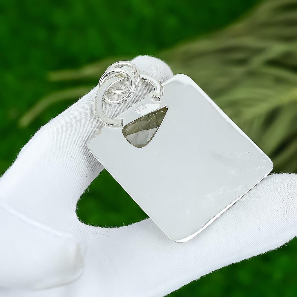 Friendship Day Sale 925 Silver Natural Golden Rutile Anniversary Bezel Pendant