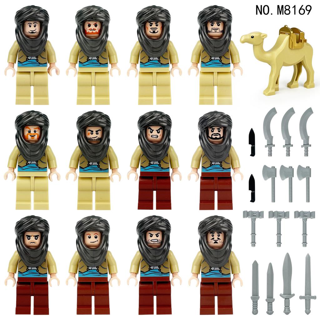 12pcs Creative Series Desert Camel Minifigure Building Block Toys
