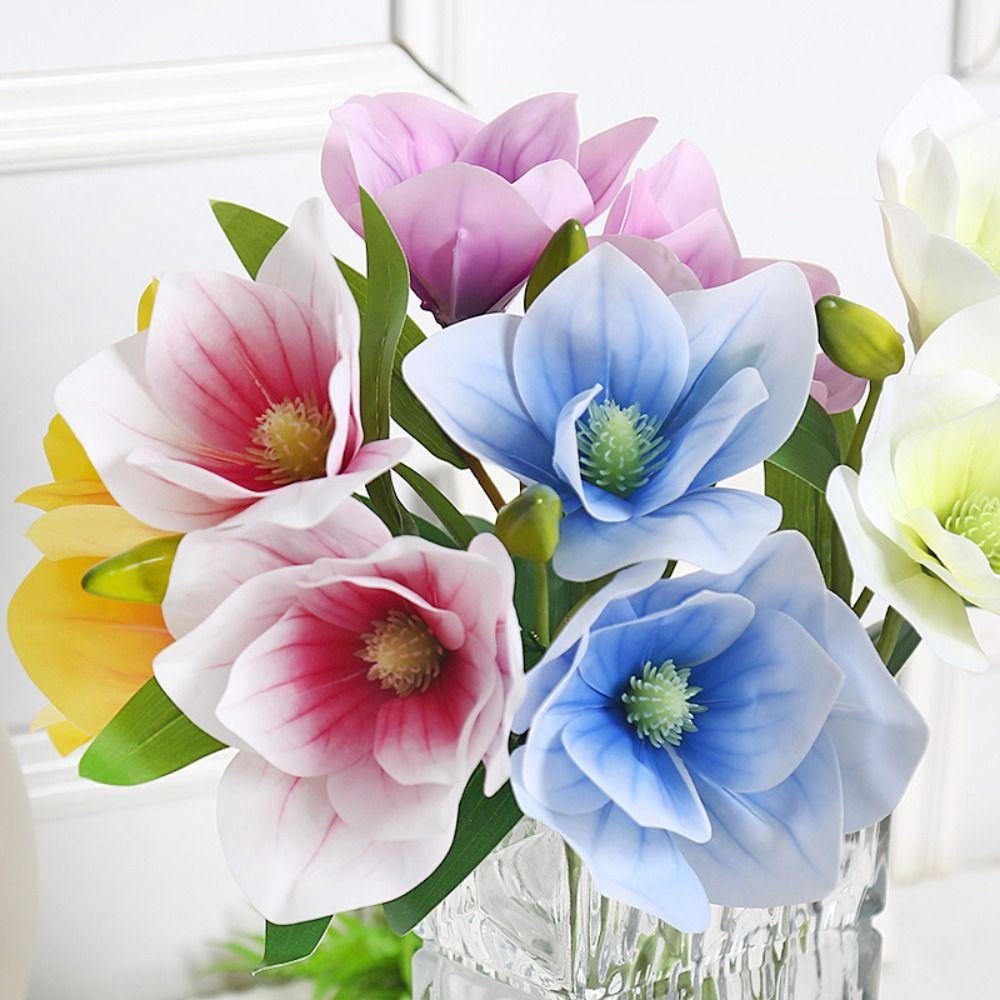 Photography Props Magnolia Artificial Flower Ornaments Festival Table Flowers Decoration