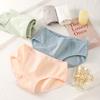 Women's Underwear Cotton Bottom Crotch Solid Color Simple Mid-waist Underwear Comfortable Girls Briefs Panties
