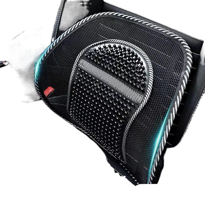 Дышащая поясничная подушка-поддержка для автомобиля и офиса - Универсальный размер, всесезонная подушка-спинка