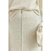 LILY minimalist zipper off white midi skirt