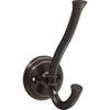 Wall-Mounted Coat Hook Durable Metal Storage Solution Closets Bathrooms Foyers Easy Installation Venetian Bronze Finish 35 Lbs