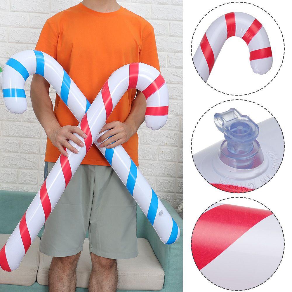 Home Party Balloons Crutch Balloons Santa Claus Walking Stick Inflatable Toys Christmas Candy Cane