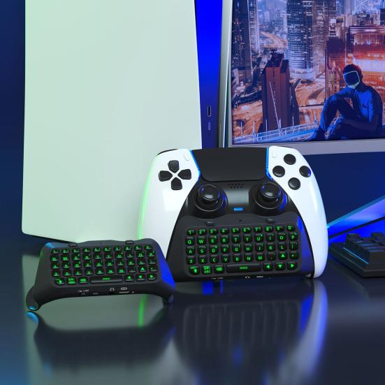 Игровая клавиатура с ручкой Elite Встроенный динамик Беспроводная Bluetooth-совместимая клавиатура Подсветка Дизайн Ambiance Keyboard для PS5 Elite