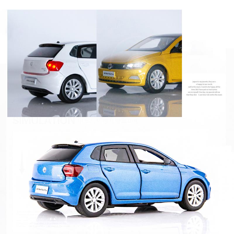 1/32 Polo Alloy Die Cast Toy Car Model Sound and Light Children's Toy Collectibles Birthday Gift