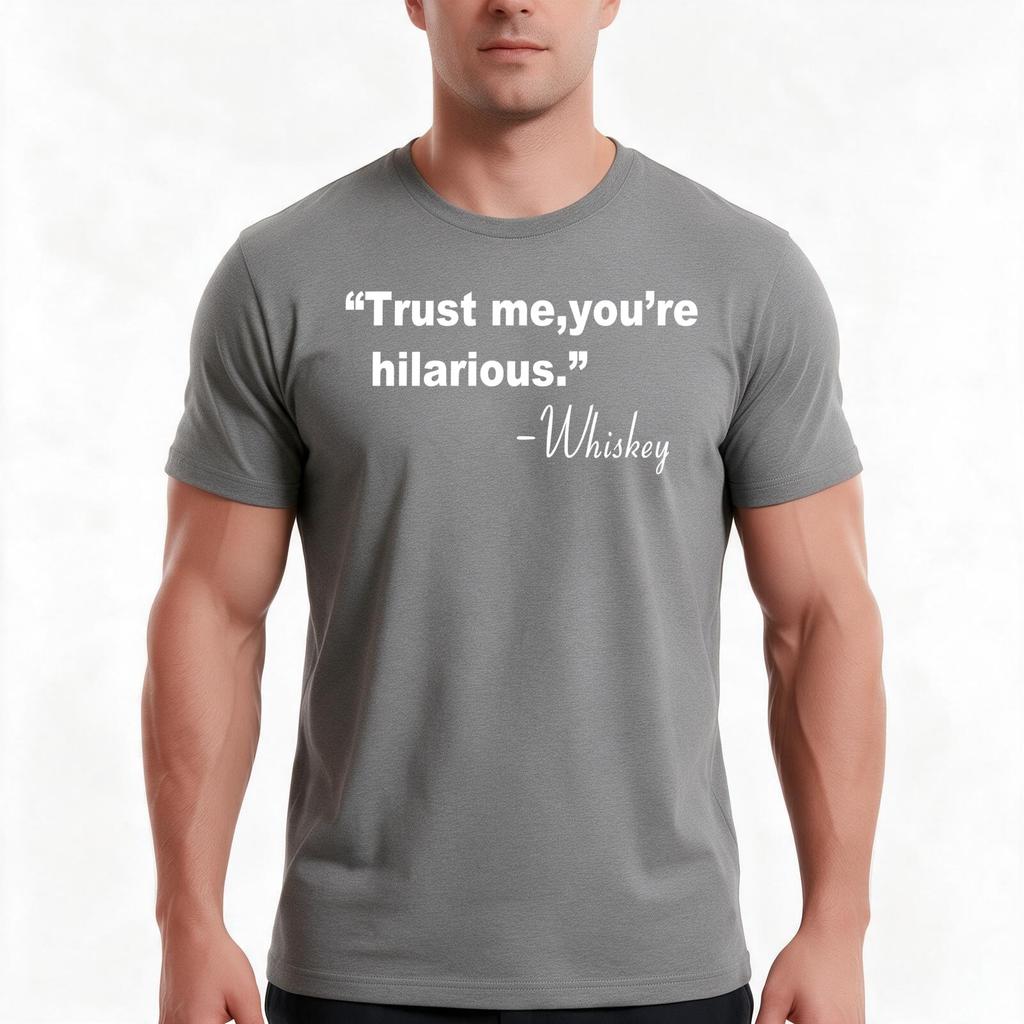 Trust Me Youre Hilarious Whiskey Funny Geek Nerd Tshirt Summer Casual Cotton Tee Oversized Streetwear Tops Unisex Unisex Unisex