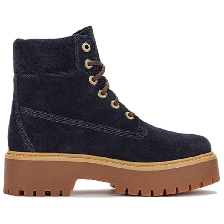 Timberland Водонепроницаемые теплые прочные амортизирующие короткие уличные ботинки женские ботинки синего цвета A62PVW