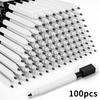 50-200 Pcs Black Magnetic Dry Erase Markers with Eraser Cap, White Board Mini Dry erase Markers Bulk, for Office School Supplies