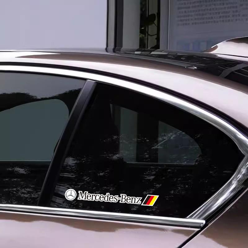 EXY1 2025 Hot 4Pcs Car Styling Door Handle Stickers Vinyl Decoration For Mercedes Benz AMG GLE GLS CLS GLC CLA GLA GLK ML C197 R231 W