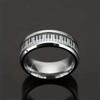 Silver Electronic Keyboard Fashionable Men's Ring