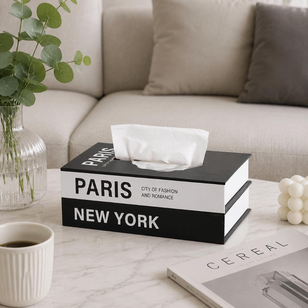 Luxury Book Style Tissue Box Ornaments Napkin Holder Case Organizer Paper Box Home Decoration