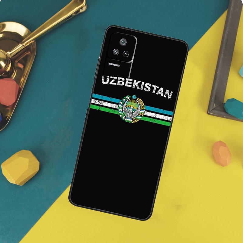 Чехол с флагом и гербом Узбекистана для Xiaomi 13T 11T 12T 14T Pro 13 14 15 Ultra POCO X7 Pro X3 X5 X6 F5 F6 M6 Pro Funda