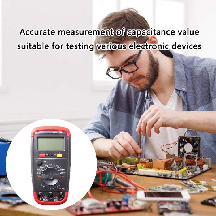 Electronic Capacitance Tester with Backlight LCD Screen ABS Multimeter for Clear Readings in Various Testing Environment