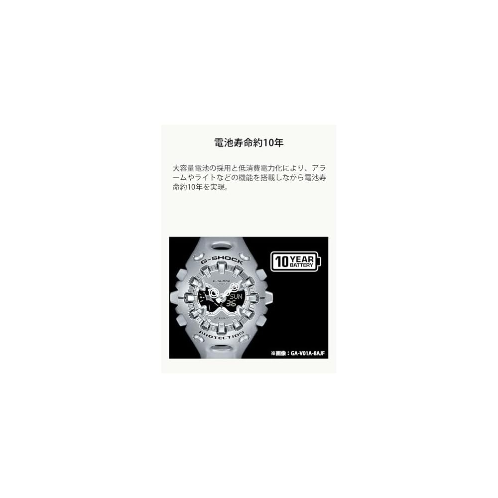 Casio G-Shock GA-V01A-8AJF Men's Silver Watch Water Resistant Durable Design