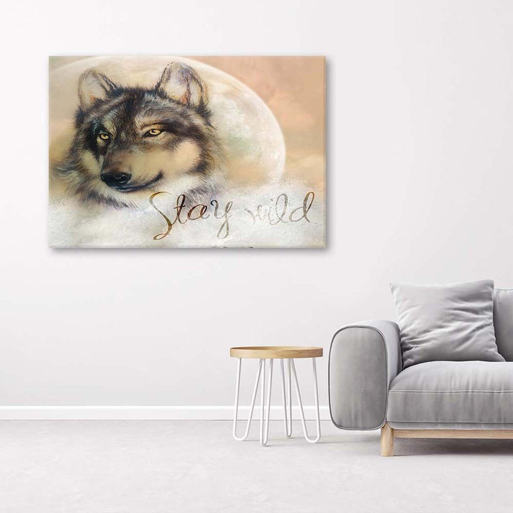 Canvas Print, Wolf Animals Stay Wild