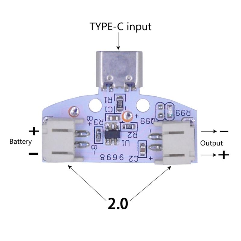 3.7V Li Battery Charging Board Featuring Reversible Type C Port And Overcharge Protections Technology