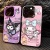 Мультяшный чехол Kuromi My Melody для iPhone 16e 11 12 13 Pro Max 14 15 16 Plus 17 Air Мягкая накладка