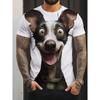 Men's T-Shirts Summer Funny Dog Pattern 3D Print Tops Tees Summer Women Streetwear Fashion Oversized T Shirt Men Clothing