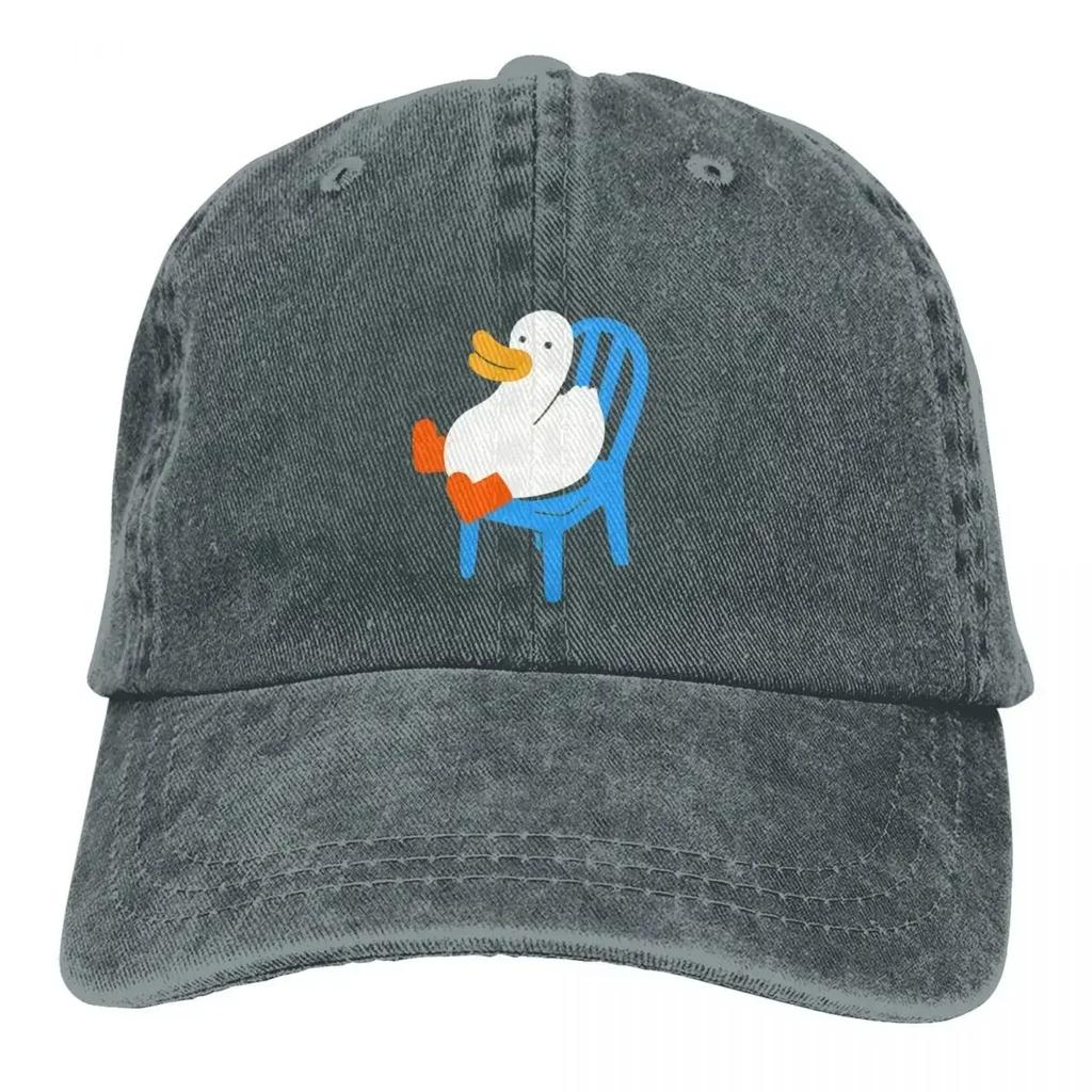 Summer Cap Sun Visor Duck Sitting In A Chair Hip Hop Caps Animal Cowboy Hat Peaked Hats