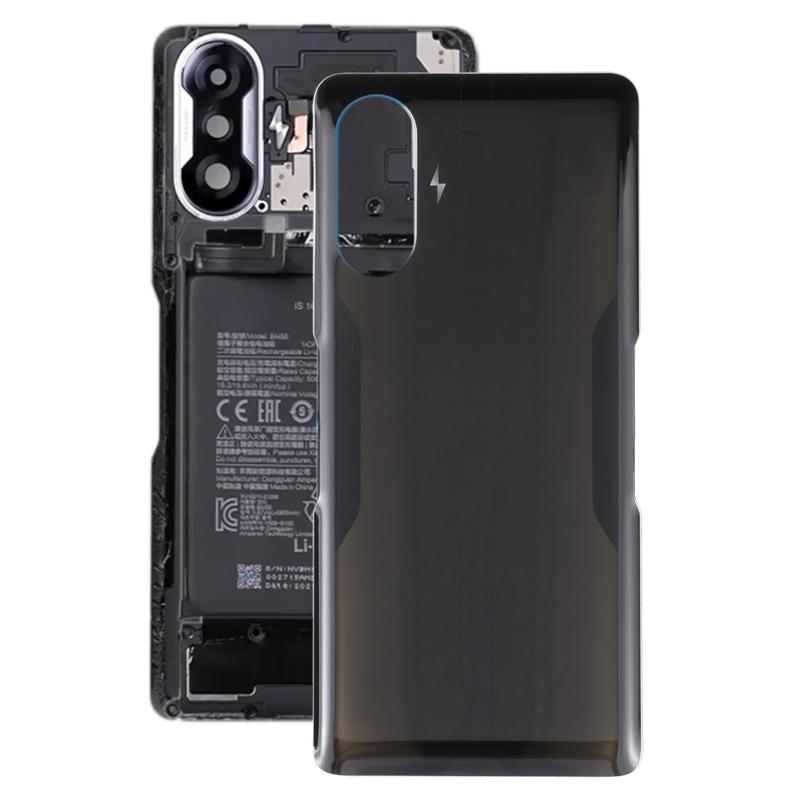 Стеклянная задняя крышка аккумулятора для игр Xiaomi Redmi K40(черный)
