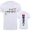 Summer Fashion Tee Shirt Homme 1N23456 Motorcycle Gear Shift Heartbeat Biker Print T-Shirt Casual T-shirt for Men Street Wear