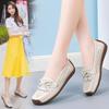 Women's Kilted Loafers Leather Driving Moccasins Comfort Flats Casual Slip On Nurse Minimalist Summer Maternity Shoes for Mother