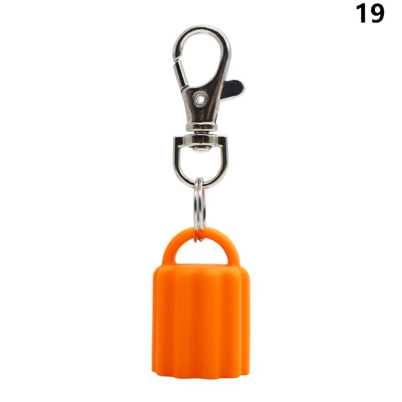 Practical Silicone Keychain Cap lip gloss accessories Portable Durable Holder Keychain Compatible For Lipstick Storage Cap