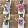 1 Pair Snow Yarn Printing Shoelaces 2.7CM Width Women Strings Transparent Sports Sneaker Shoelace
