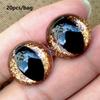 20pcs/set 18mm Safety Glitter Eyes Crafts with Golden Onion Gasket Puppet Colored Eyes Accessories