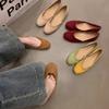 Suede Retro Soft-soled Mary Jane Shoes Women's 2025 Spring New White Light Mouth Small Red Shoes Versatile with Skirt Single Shoes