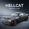 1:24 Challenger Hellcat Redeye Литой Модель Автомобиля Звук и Свет Детская Игрушка Подарок на День Рождения Миниатюрный Voiture