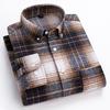 Large Thickened Brushed Cotton Plaid Oversized Casual Korean Shirt