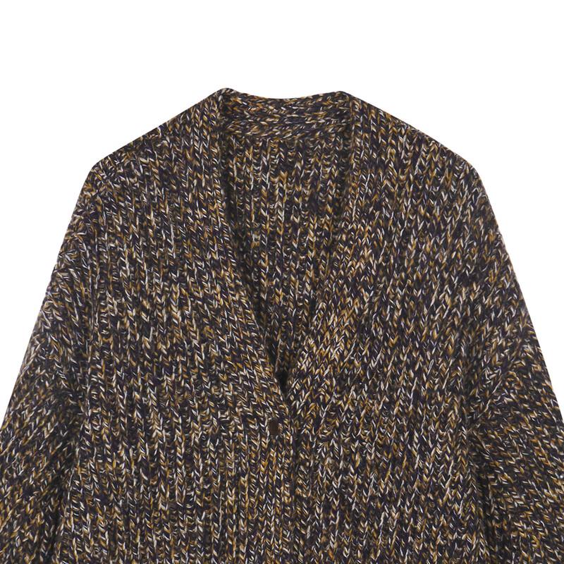 LESS Кардиган с V-образным вырезом из ягнячьей шерсти на осень 2024