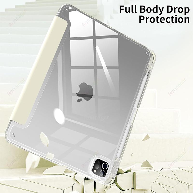 С держателем для карандаша Чехол для iPad A16 11-го 2025 Air11 13 дюймов M3 M2 2024 iPad Pro11 12.9 13M4 M5 Air4 5 10-го 9-го 8 7 9.7 10.2 10.5